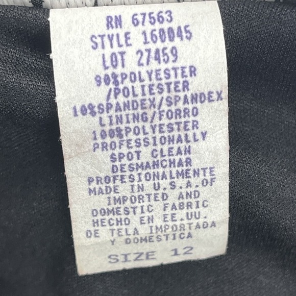 S.L. Fashions Womens Dress 12 Beaded Midi Black Velvet V Neck Cap Sleeve Stretch - Picture 6 of 13